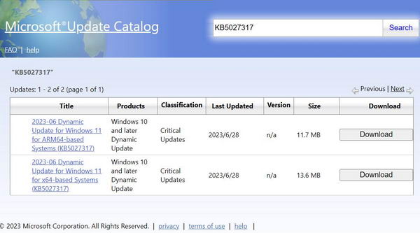 微软关键动态更新KB5027317补丁下载：改善Windows 11 21H2设置和WinRE插图