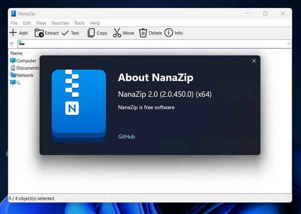 [Win] NanaZip 2.0 Update 1 (2.0.450.0) - 7-ZIP的开源分支