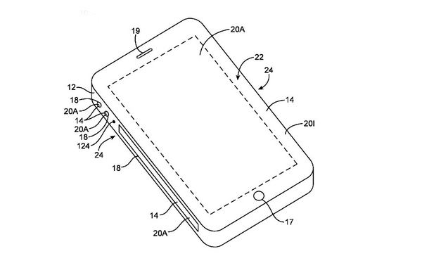 专利显示苹果在研究在iPhone边框添加Touch Bar