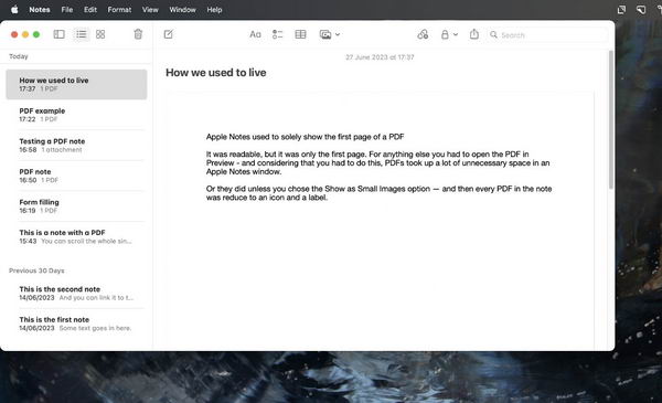 如何在 macOS Sonoma 中使用全新的 备忘录 PDF 功能插图1