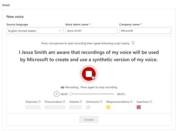 微软允许企业和个人利用 Azure AI 创建自己的自定义人工智能语音