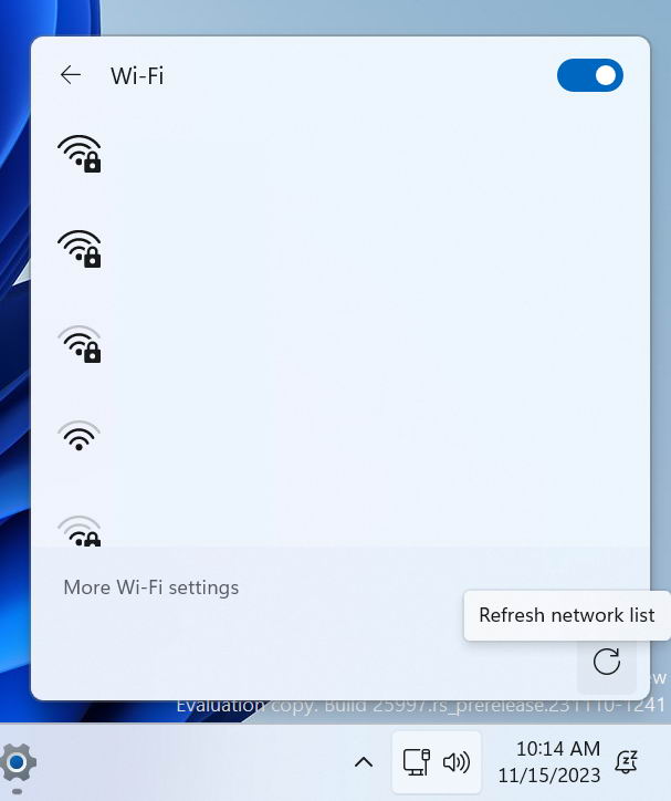 微软终于要为 Windows 11 开发 Wi-Fi 刷新按钮了