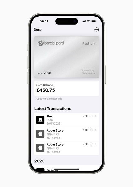 苹果公司在英国推出 Apple Pay 功能 - 可在钱包中显示银行账户详情插图