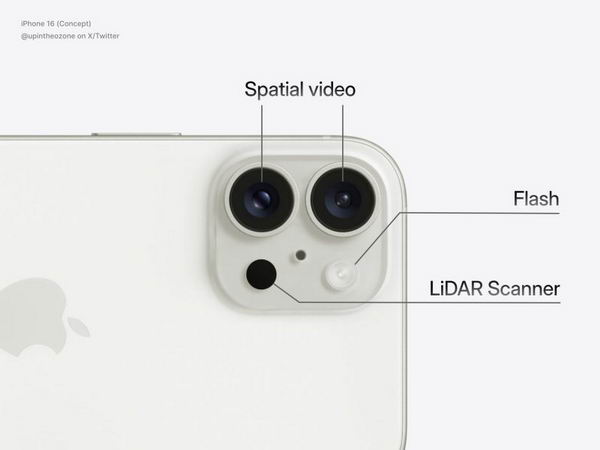 iPhone 16 概念设计欣赏：垂直摄像头布局，配备激光雷达传感器插图2