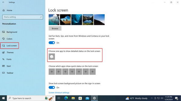 如何在 Windows 10 锁屏上启用新的天气小部件插图2