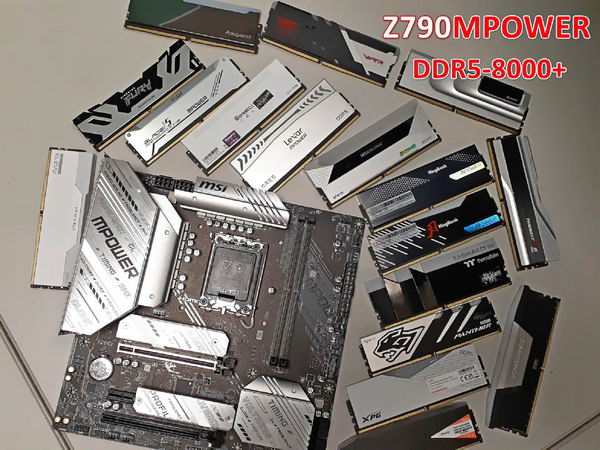 微星 MPOWER 系列 Z790 回归：双DIMM，支持DDR5-8000+ MT/s