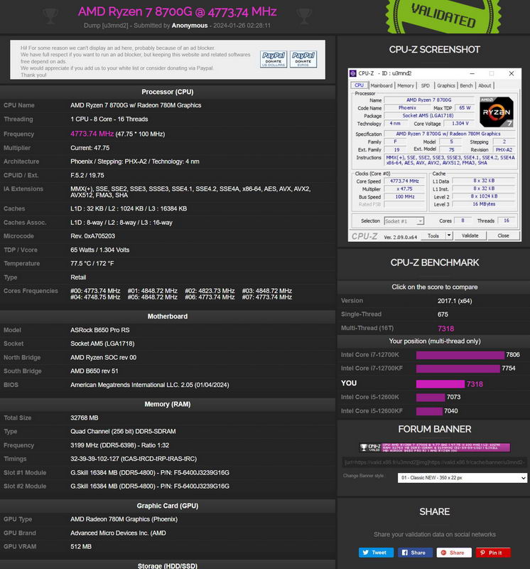 AMD Ryzen 7 8700G、Ryzen 5 8600G 和 Ryzen 5 8500G 跑分泄露插图5