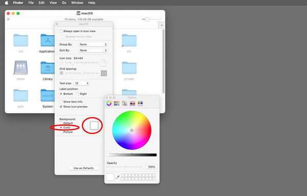 如何在 macOS 的 Finder 中设置文件夹背景颜色插图4
