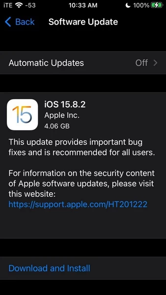 [IPSW] 苹果 iOS 15.8.2 / iPadOS 15.8.2（19H384）官方固件下载