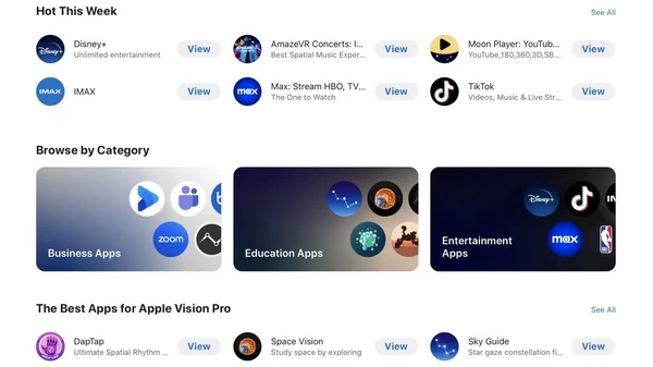 Apple Vision Pro 应用商店网页版正式上线插图1